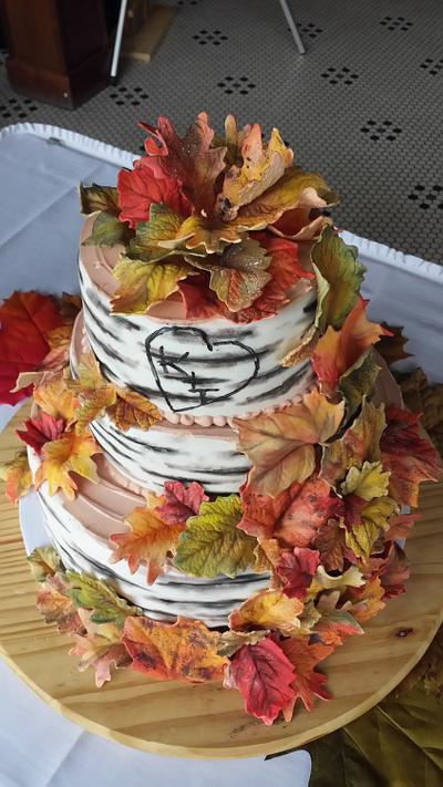 autumn wedding - Cake by cronincreations