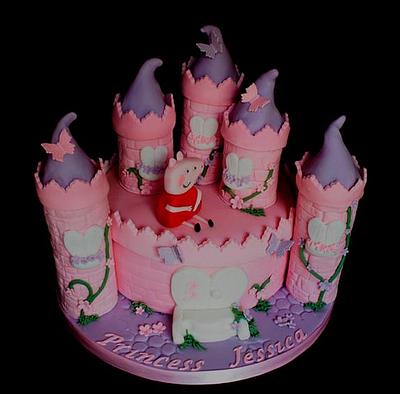 Peppa Pig Castle Cake - Cake by mitch357