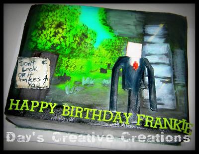 Minecraft with Slender man - Cake by Day