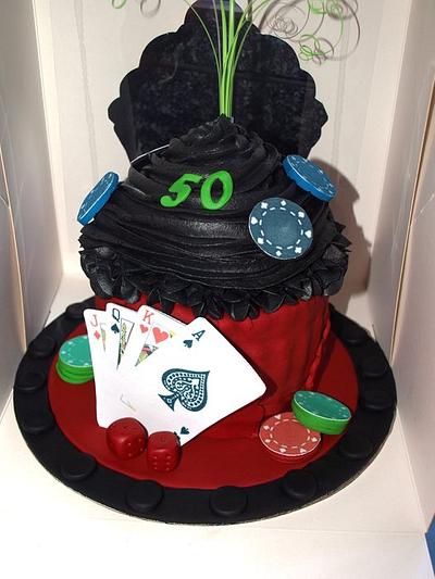 Casino theme Giant cupcake - Cake by Deb-beesdelights