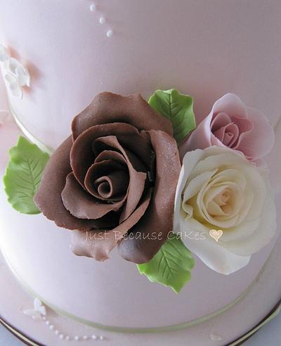 Wedding & Roses - Cake by Just Because CaKes