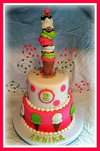 Ice Cream Birthday Cake - Cake by Angel Rushing