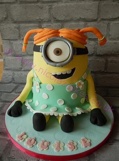 Minion in a dress  - Cake by Nicola Roberts
