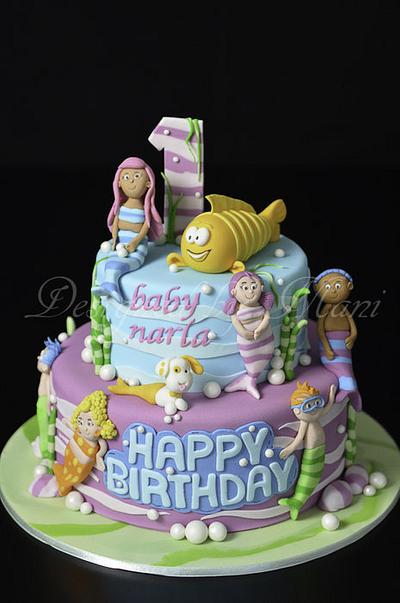bubble guppies 1st birthday cake - Cake by designed by mani