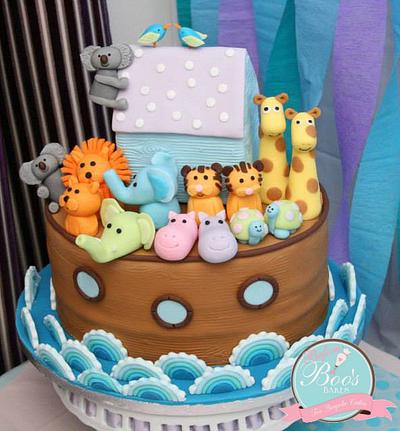 Noah's Ark Christening Cake - Cake by Boo's Bakes