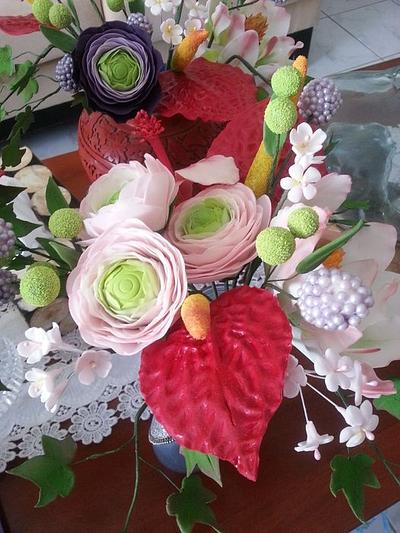 Bouquet of flowers - Cake by happybaking