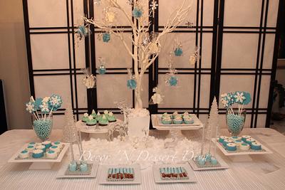 Winter Wonderland Dessert Table - Cake by Felien-Decor 'N Dessert Diva