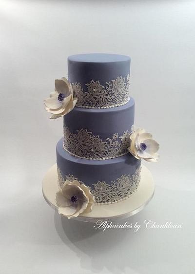 My 1st Wedding cake - Cake by AlphacakesbyLoan 