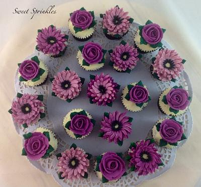 Purple Blooms - Cake by Deepa Pathmanathan