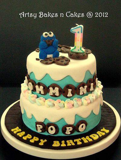 Baby Cookie Monster - Cake by Joelyn Wong