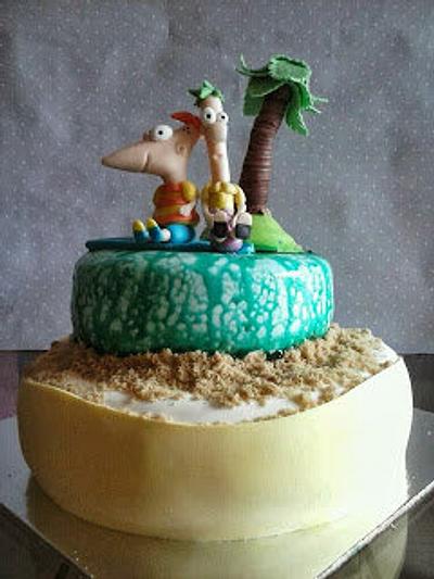 Phineas e Ferb - Cake by Emiliana Lira