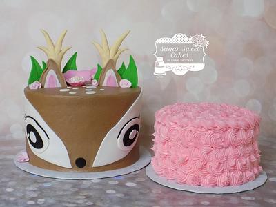 Girly Deer - Cake by Sugar Sweet Cakes