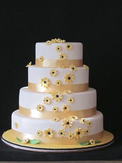 Daisies wedding cake - Cake by Bizcocho Pastries