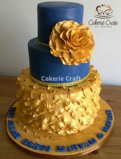Gold Petal Cake !! - Cake by Uroosa