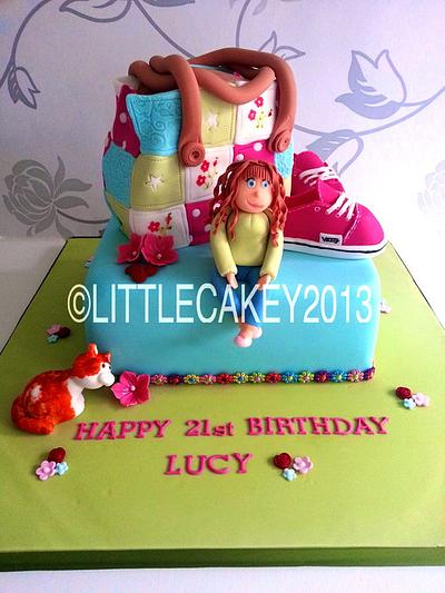 Patchwork Bag and Shoe Cake - Cake by Littlecakey