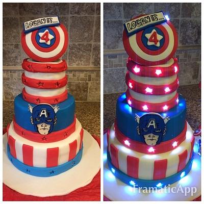 Captain America Light Up Cake - Cake by Cakegirl5050