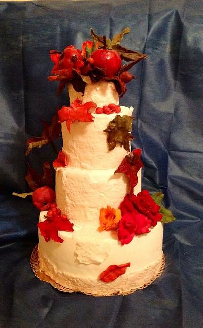 autumn wedding cake - Cake by DinaDiana