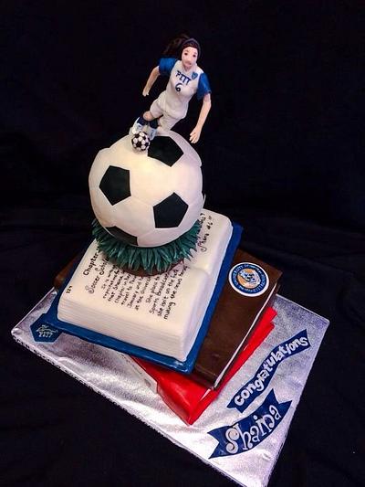 Soccer Scholarship - Cake by Jenny Kennedy Jenny's Haute Cakes