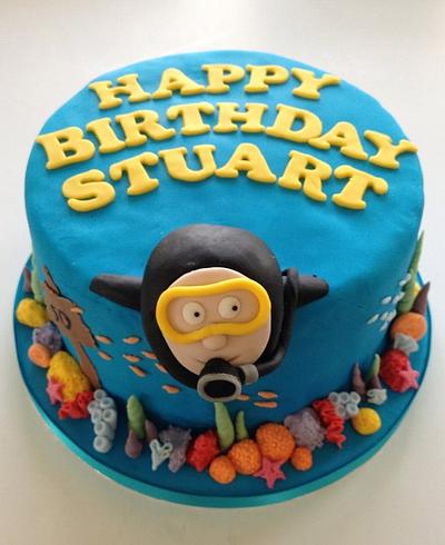 Scuba Diver - Cake by Kate Selwood