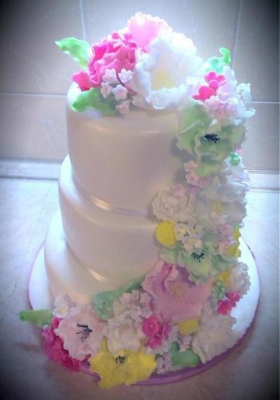 Wedding flower cake - Cake by cicapetra