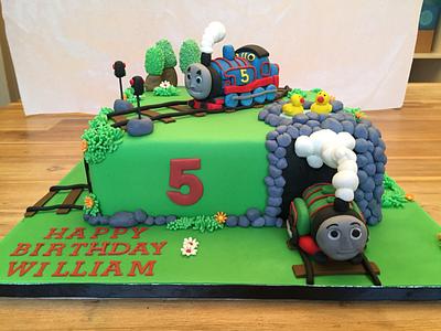 Thomas the tank  - Cake by Littlelizacakes