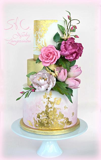 FLORIST WEDDING CAKE - Cake by Sugar  flowers Creations