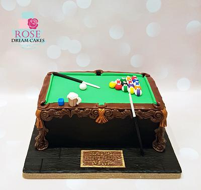 Vintage Pool Table Cake - Cake by Rose Dream Cakes