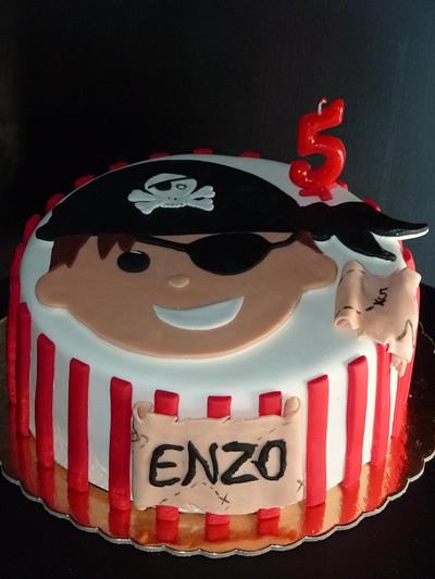 Cake Pirate Enzo - Cake by Aventuras Coloridas