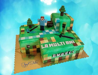Minecraft for Andrei - Cake by Felis Toporascu