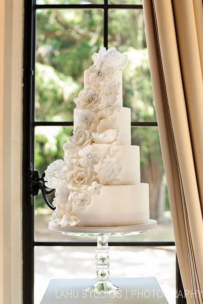 White cascade - Cake by Emma Waddington - Gifted Heart Cakes