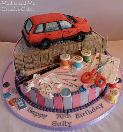 For a Seamstress with an Old Banger! - Cake by Mother and Me Creative Cakes