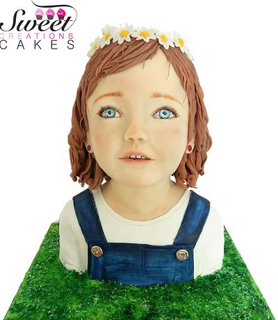 Little girl bust cake - Cake by Sweet Creations Cakes
