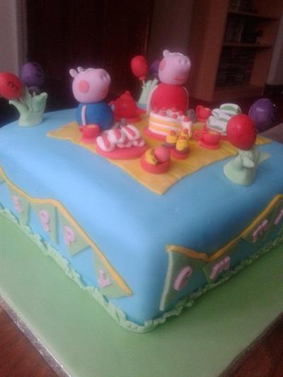 Peppa and George at a Tea Party :) - Cake by Little Lovebirds Cakes