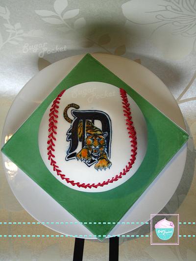 Detroit Tigers Baseball cake - Cake by SugarPocket
