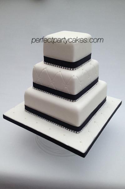 Quilted wedding cake - Cake by Perfect Party Cakes (Sharon Ward)