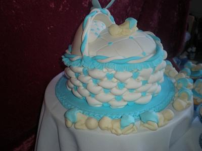 Baby Shower Bassinett - Cake by Sugarart Cakes