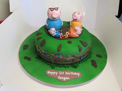 Peppa Pig muddy puddle cake - Cake by MarksCakes