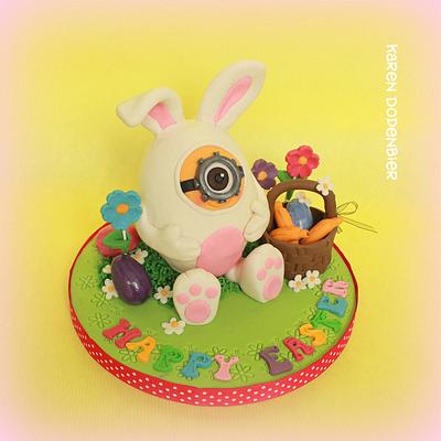 Minion Easter Bunny!!! - Cake by Karen Dodenbier