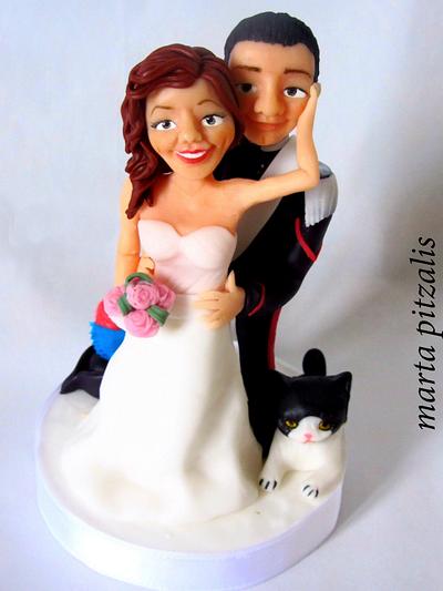 Bride and groom caricature - Cake by LeTorteDiMartaP