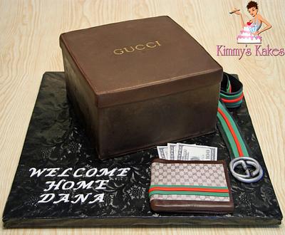 Gucci gift box with accessories  - Cake by Kimmy's Kakes