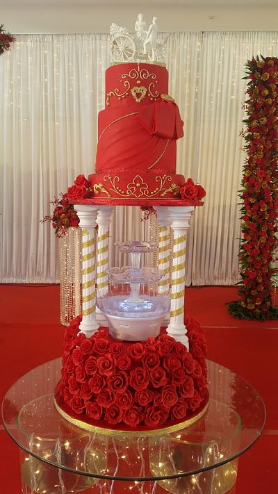 Wed in Red - Cake by Miracles on Cakes by Anna