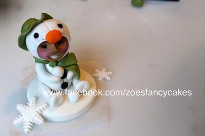 Child dressed as a snowman - Cake by Zoe's Fancy Cakes