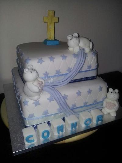 Teddy Bear Christening Cake - Cake by Rosewood Cakes