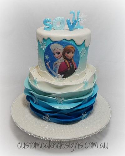Frozen Birthday Cake - Cake by Custom Cake Designs