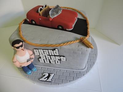 GTA themed birthday cake - Cake by David Mason