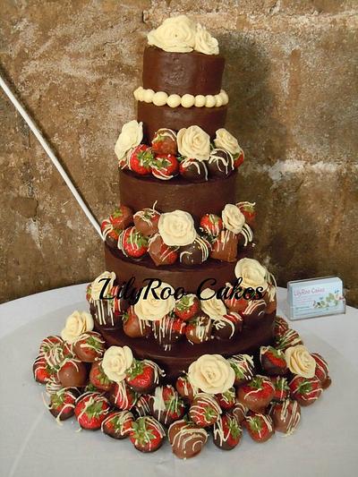 5 tier chocolate fudge cake. Yum! - Cake by Jo Waterman