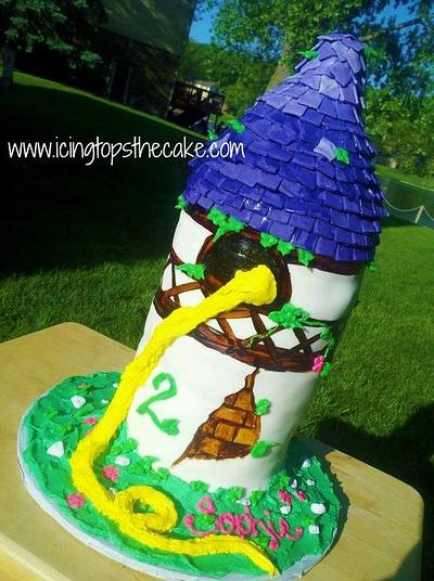 Rapunzel's Tower - Cake by Icingtopsthecake