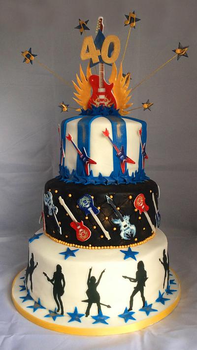 40th rock cake - Cake by jacs4026