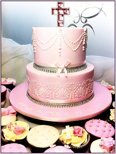 Emilia Victoria's Christening - Cake by Cakesby Jools