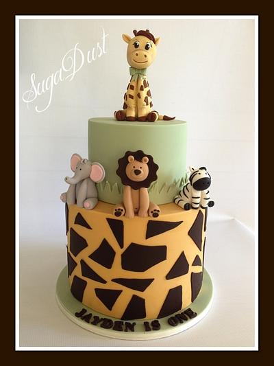 Baby Safari Birthday Celebration - Cake by Mary @ SugaDust